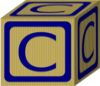 Alphabet Block  C  Clip Art